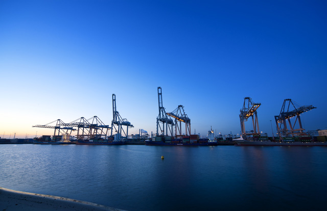 Rotterdam Maasvlakte Rotterdam Maasvlakte, avondfotografie