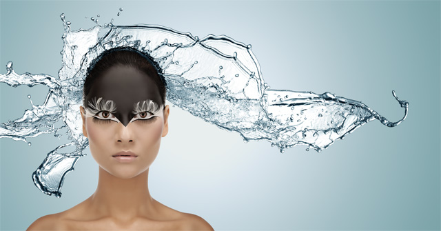 Watersplash portrait