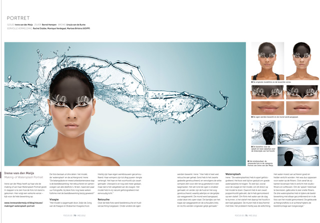 Artikel Focus mei 2012, Irene van der Meijs, reclamefotograaf, beeldbewerker
